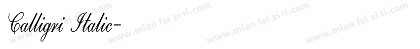 Calligri Italic字体转换